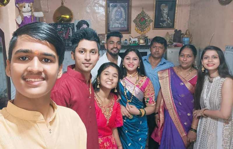 Sanket Sawant with his family