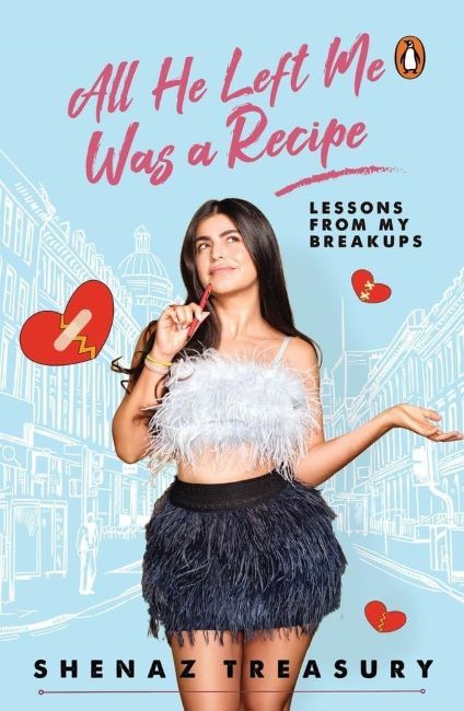 Shenaz Treasury on the cover of her book, All He Left Me Was A Recipe
