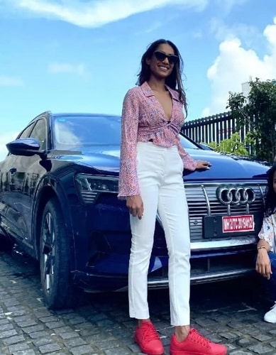 Shruti Menon with her Audi