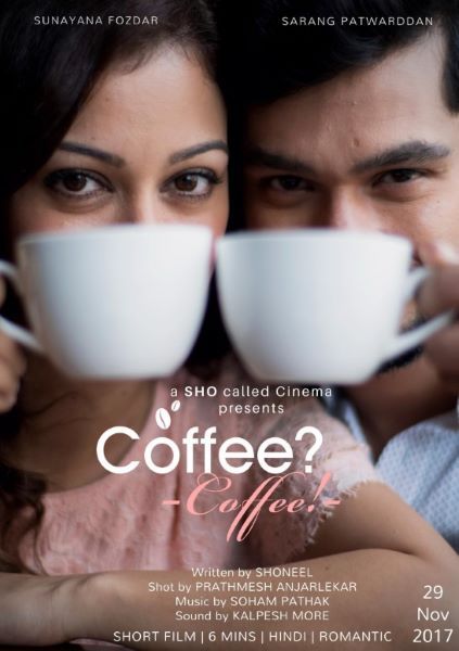 Sunayana Fozdar on the poster of the short film Coffee? Coffee!