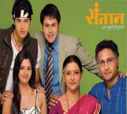 The poster of Sunayana's debut TV series Santaan