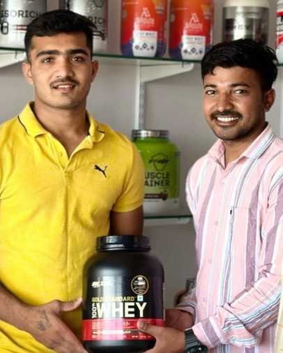 Vaibhav Garje while promoting a health supplement
