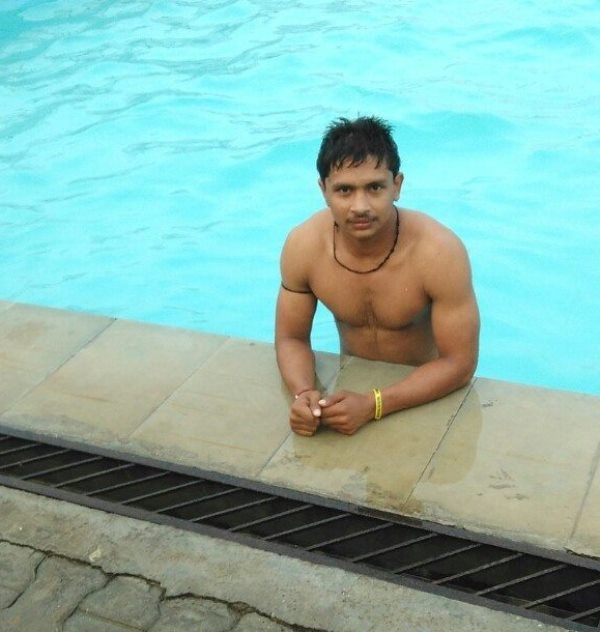 Vishal Lather while swimming
