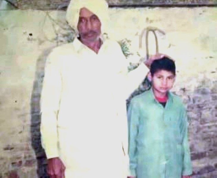 A childhood photograph of Sunil Narwal