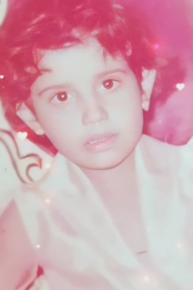 A childhood picture of Aanandee Tripathi