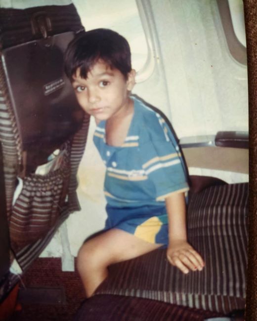 A childhood picture of Manan Bharadwaj