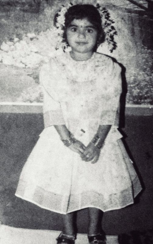 A childhood picture of Nimisha Sajayan