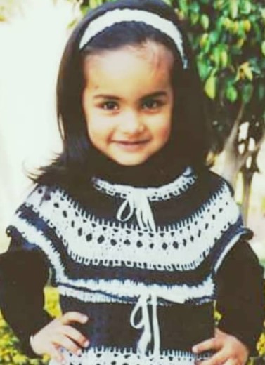 A childhood picture of Vaidehi Nair