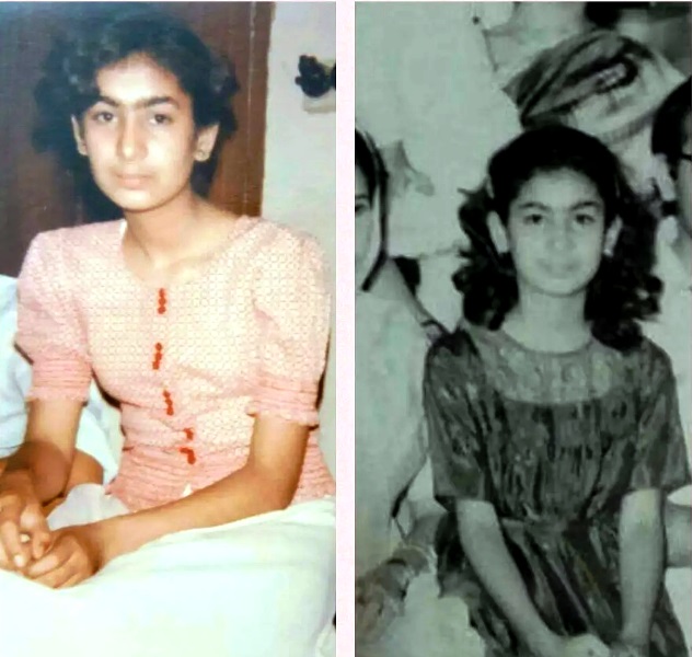 A collage of Paayal Kapoor Nair's teenagehood pictures