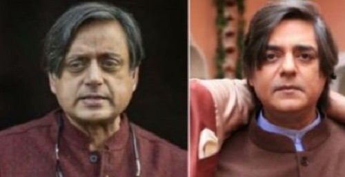 A collage of Shashi Tharoor and Chandrachur Singh