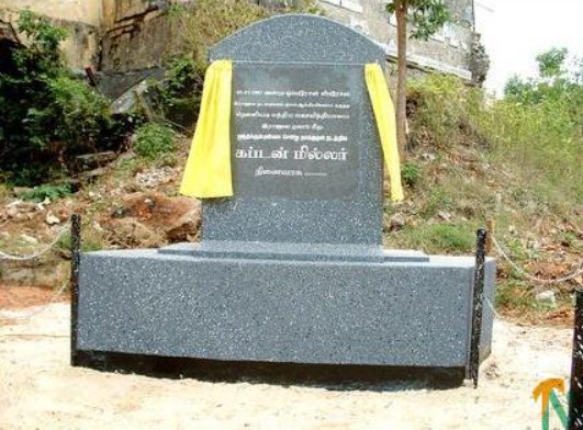 A picture of Captain Miller's death memorial in Vadamaradchi