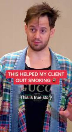 A still from Julien Blanc's Instagram video on how to quit smoking