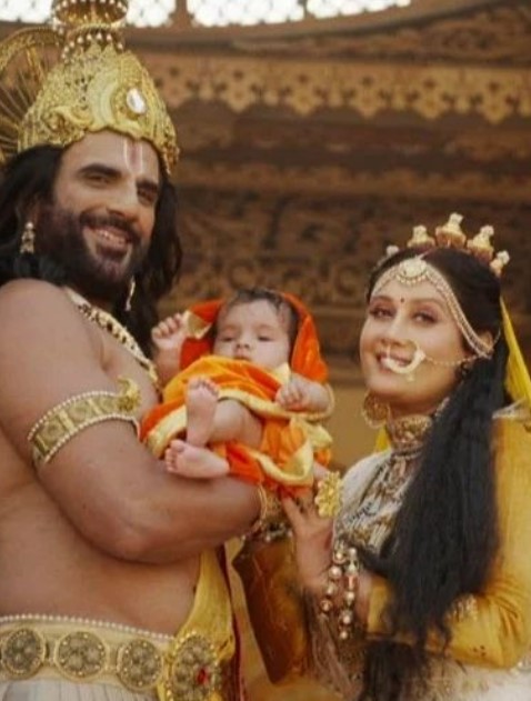 Aanandee Tripathi in a still from the television series 'Shrimad Ramayan' (2024)