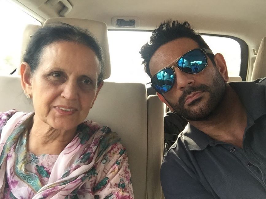 Aarav Chowdhary with his mother