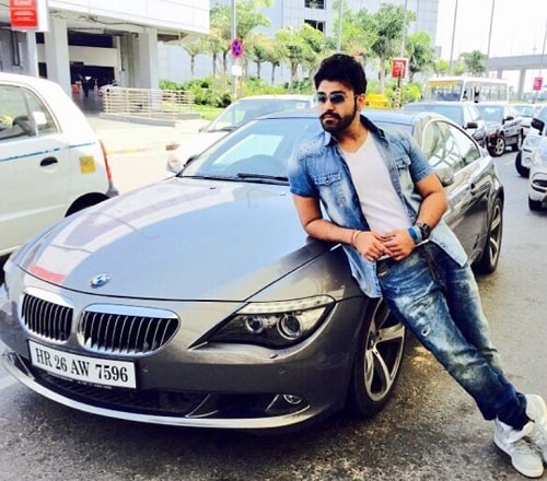 Aarya Babbar with his BMW
