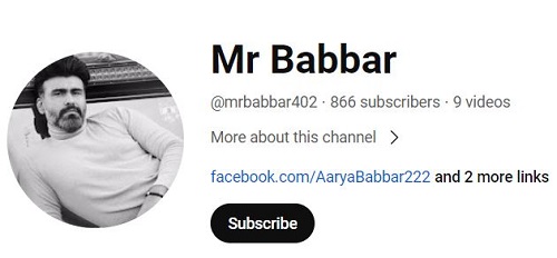 Aarya Babbar's YouTube channel