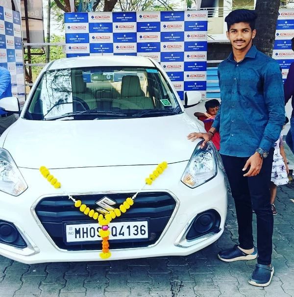 Aditya Powar with his car