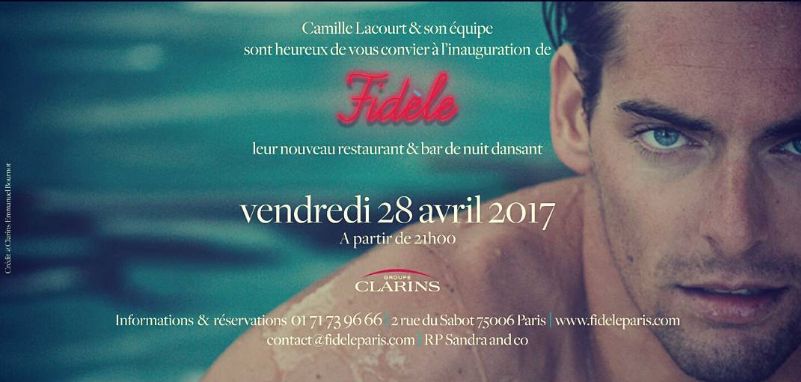 An invitation of the opening of Camille's restaurant, Fidele