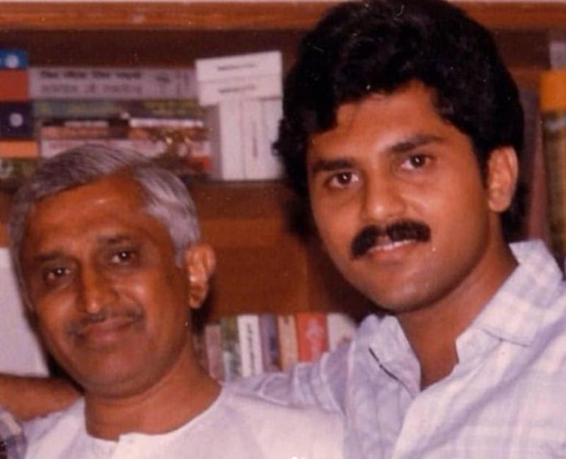Anand Pandit with his father