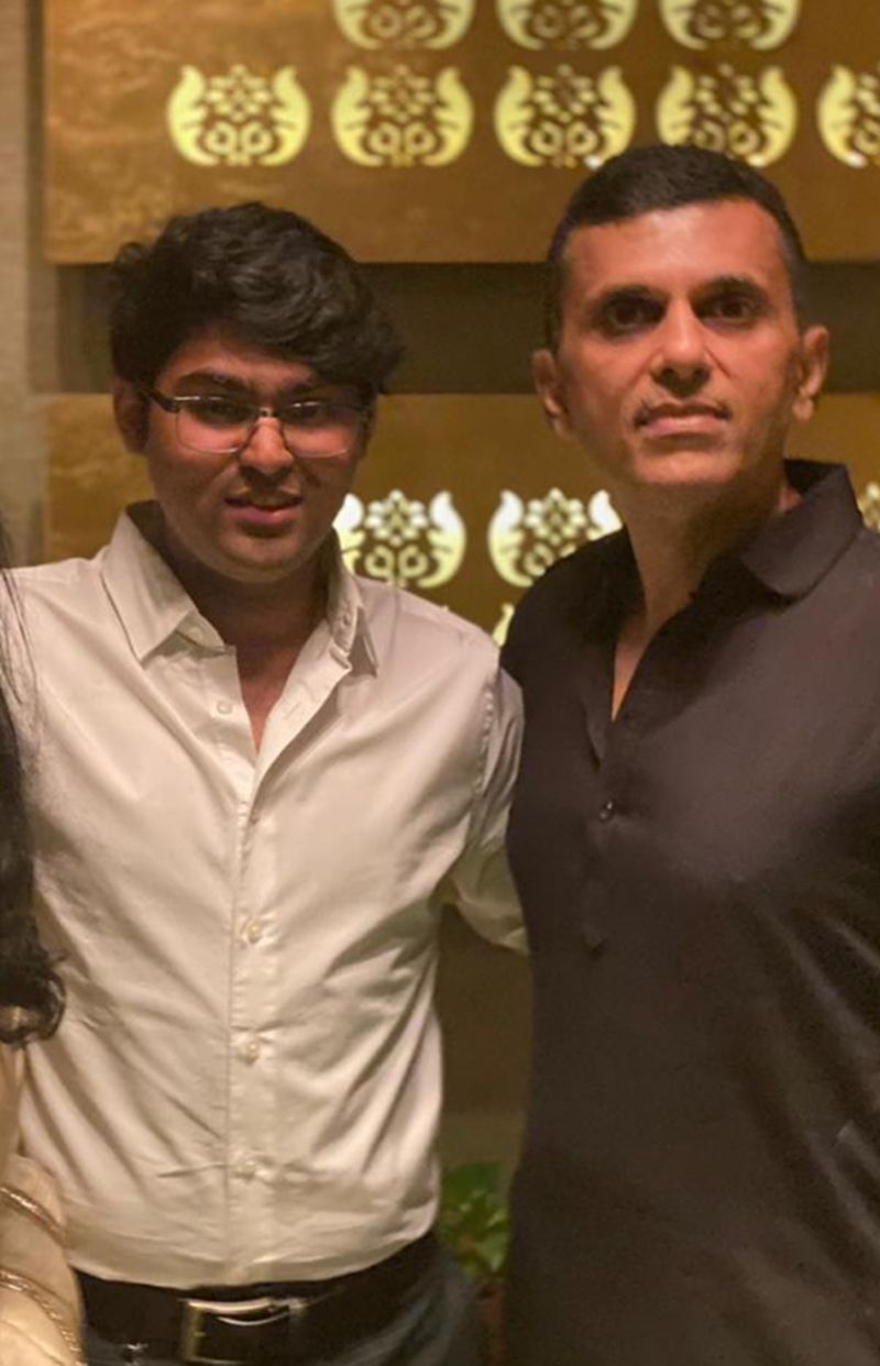 Anand Pandit with his son