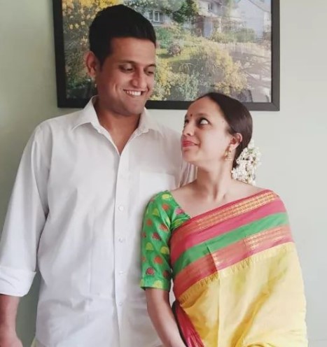 Anuradha Iyengar with her husband, Gaurav Malhotra