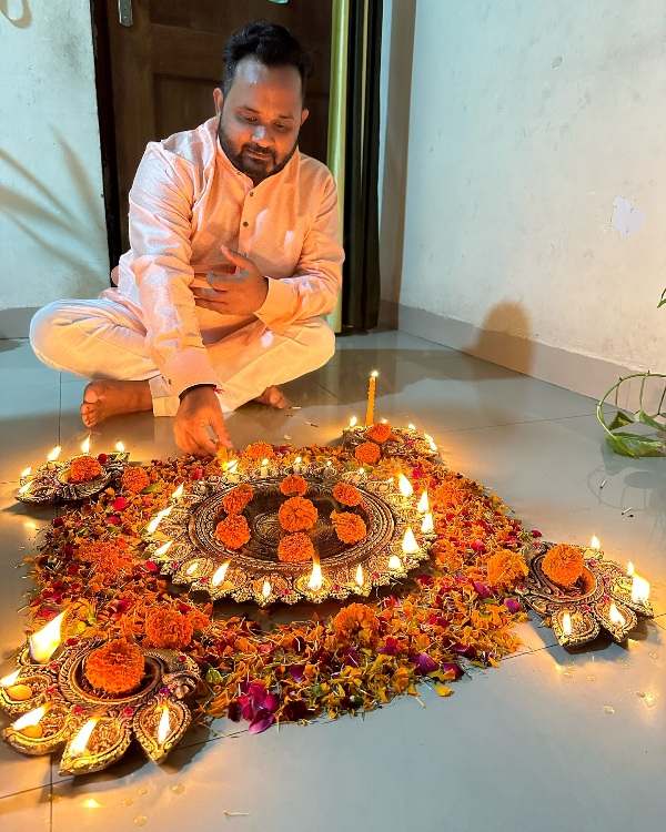 Arvind Chauhan celebrating Diwali