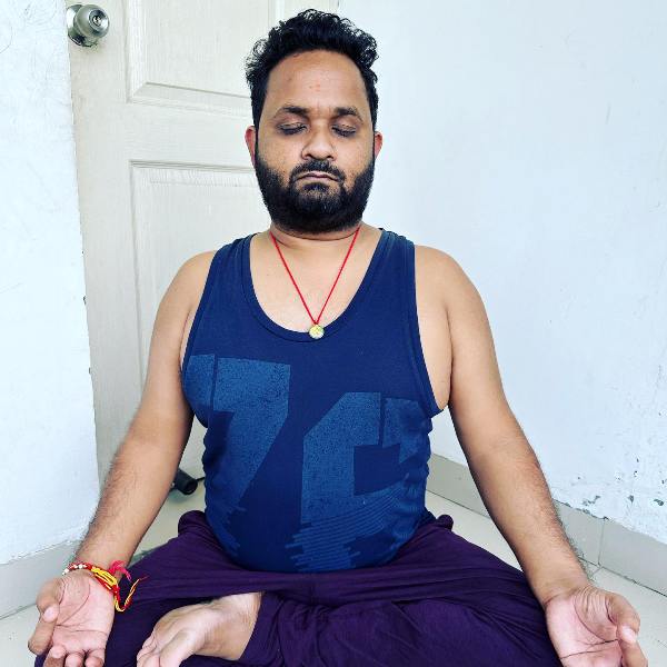Arvind Chauhan doing Yoga
