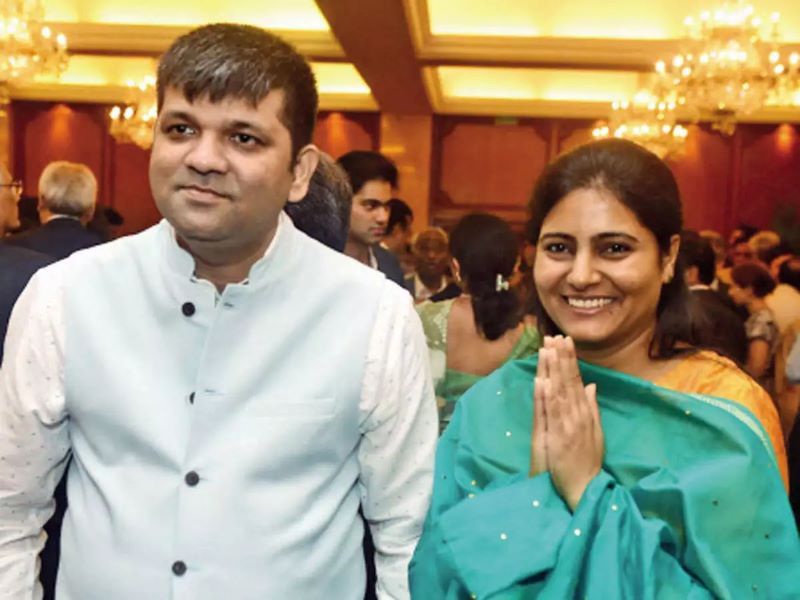 Ashish Patel with his wife Anupriya Patel