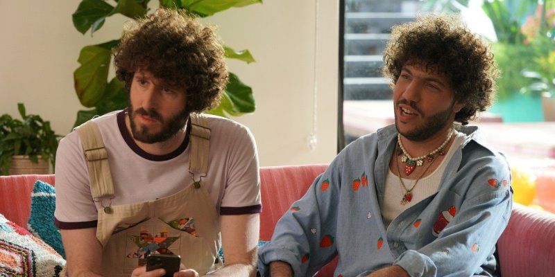 Benny Blanco (right) in a still from the sitcom 'Dave'