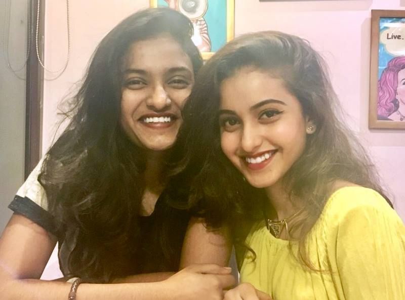 Deepika Pilli (right) with her sister