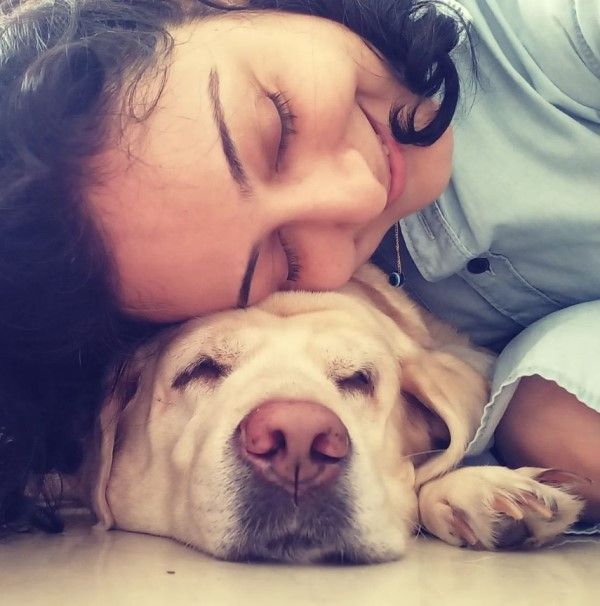 Gauri Sukhtanker with a dog