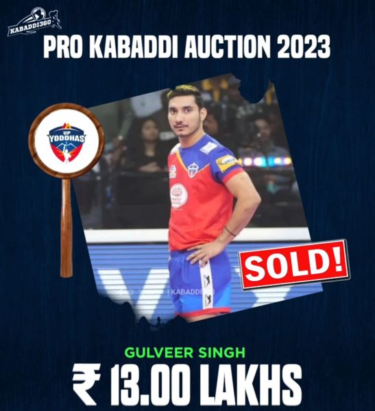 Gulveer Singh retained in season 10 of the Pro Kabaddi League 2023
