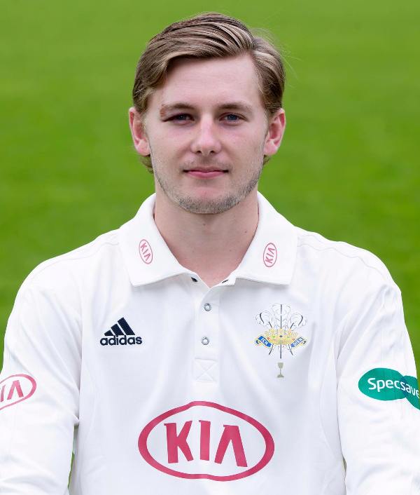 Gus Atkinson on his debut for Surrey