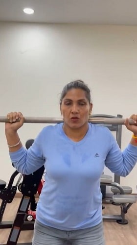 Harminder Kaur at a gym
