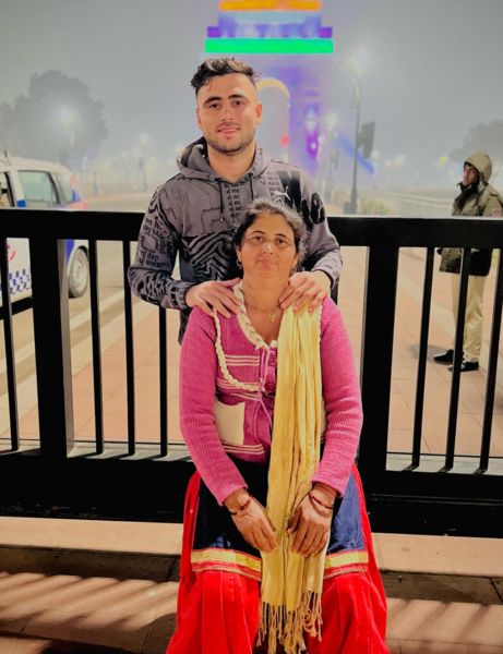 Jatin Phogat with his mother