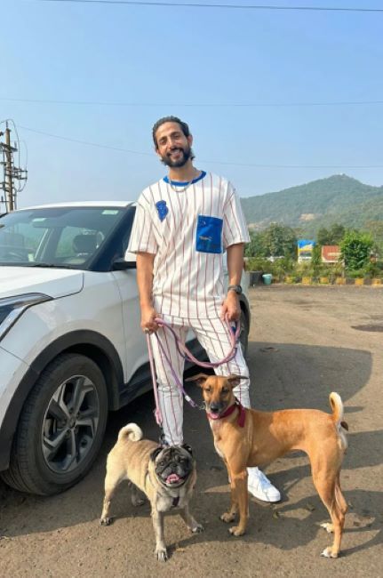 Kamaljeet Rana with his dogs