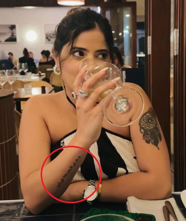Karnika Budhiraja's tattoo on her right arm