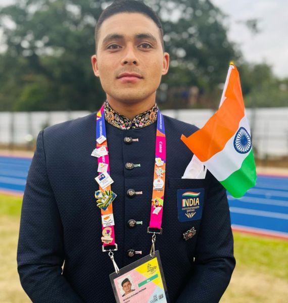 Krishan Bahadur Pathak at the opening ceremony of the 2022 Commonwealth Games in Birmingham