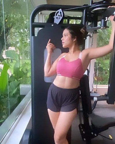 Mahima Gupta at a gym