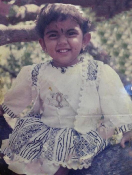 Mahima Nambiar as a young child