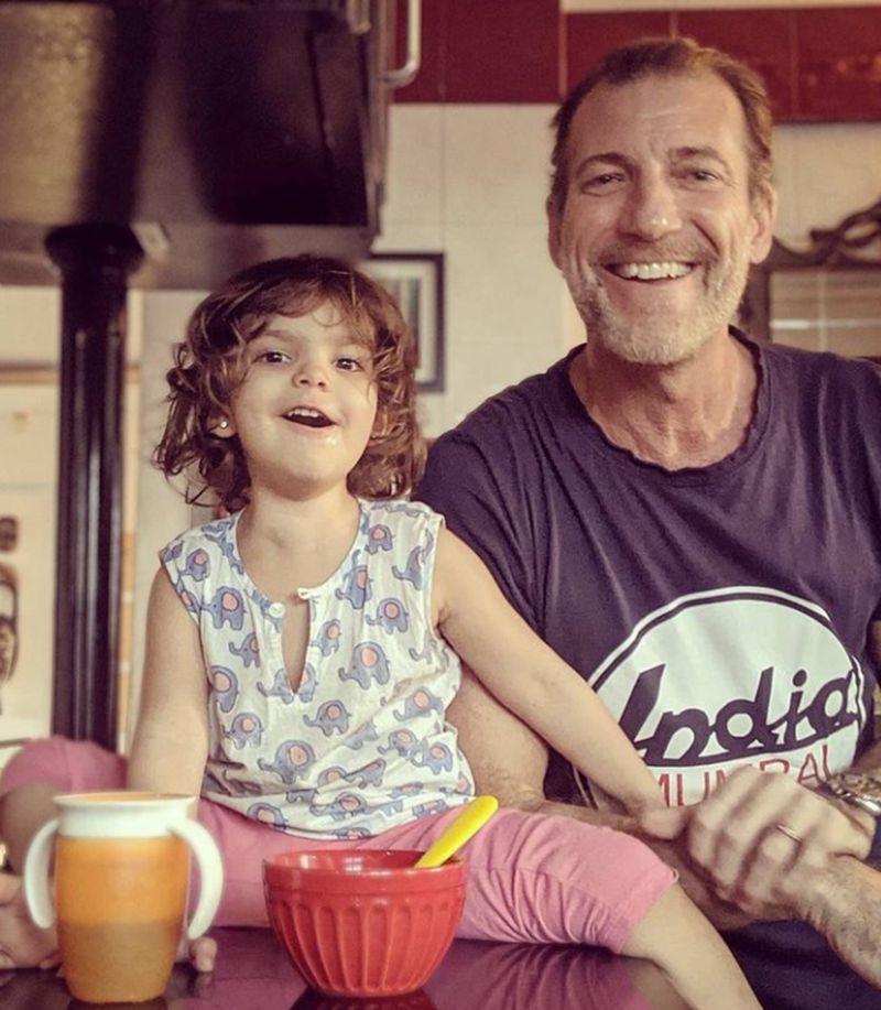 Mark Bennington with his daughter Yodhi