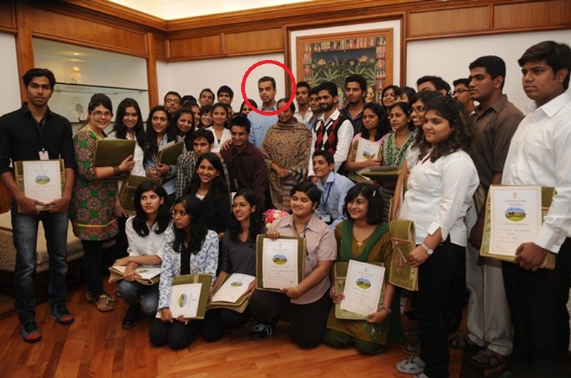 Milind Deora during Youth Parliament with students