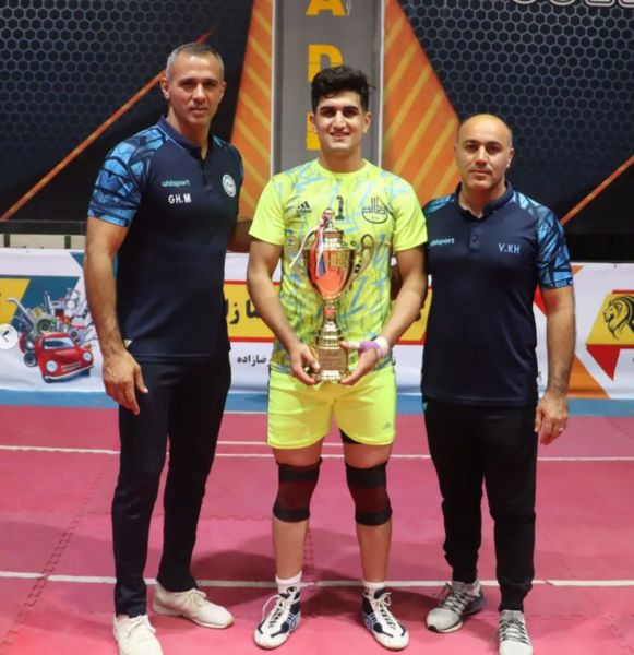 Mohammadreza Kaboudrahangi at the first division of Batim Saleh of Kabaddi championship