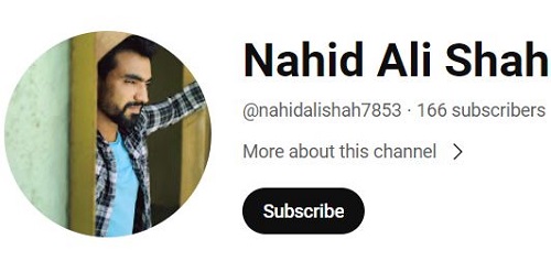 Nahid Ali Shah's YouTube channel