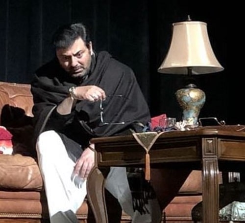 Nauman Ijaz in a theatre play