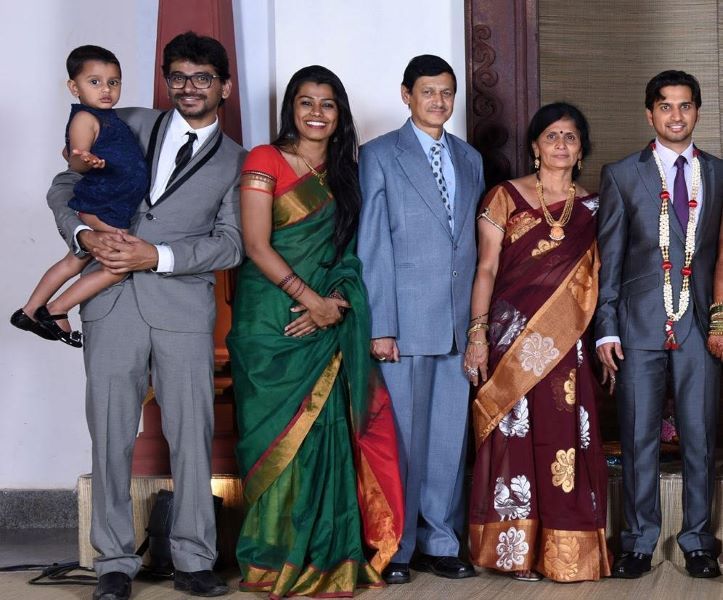 Pawan Kumar with his wife, parents, and brother