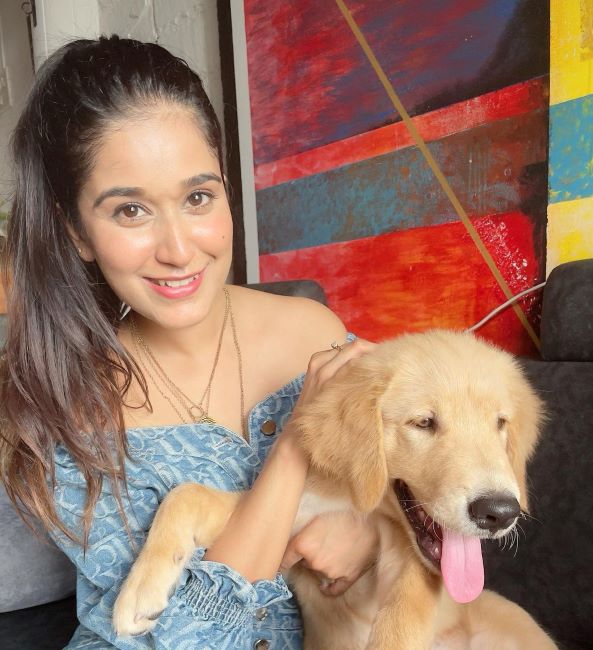 Prachi Bansal with her dog Coco