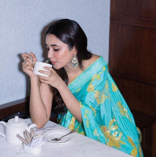 Priyanka Mohan while having coffee