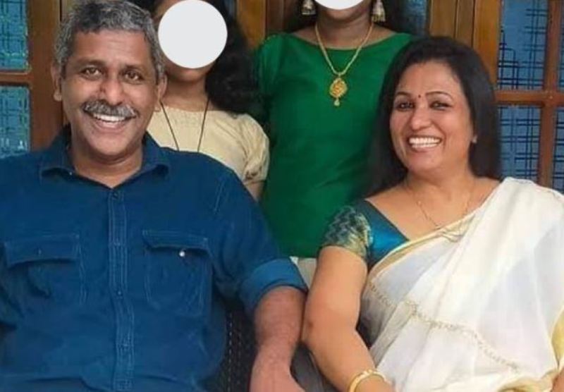 Ranjith Sreenivasan with his wife Lisha