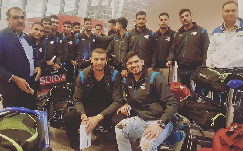 Rohit Kumar with the Indian Kabaddi team representing India at the Asian Kabaddi Championship in Iran